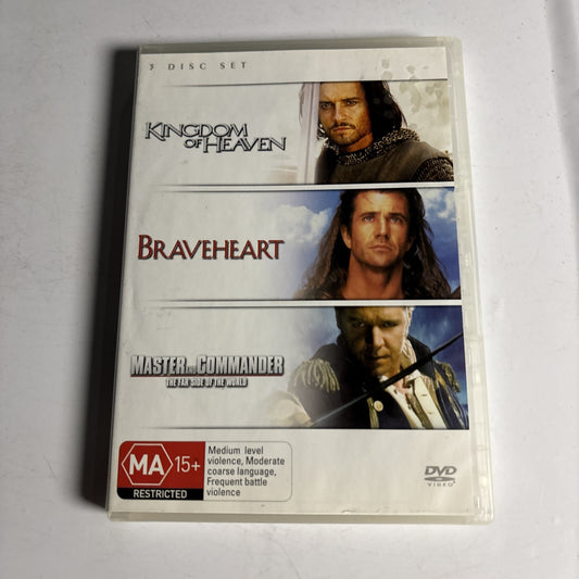 The Kingdom of Heaven / Master and Commander / Braveheart (DVD, 2010) Region 4