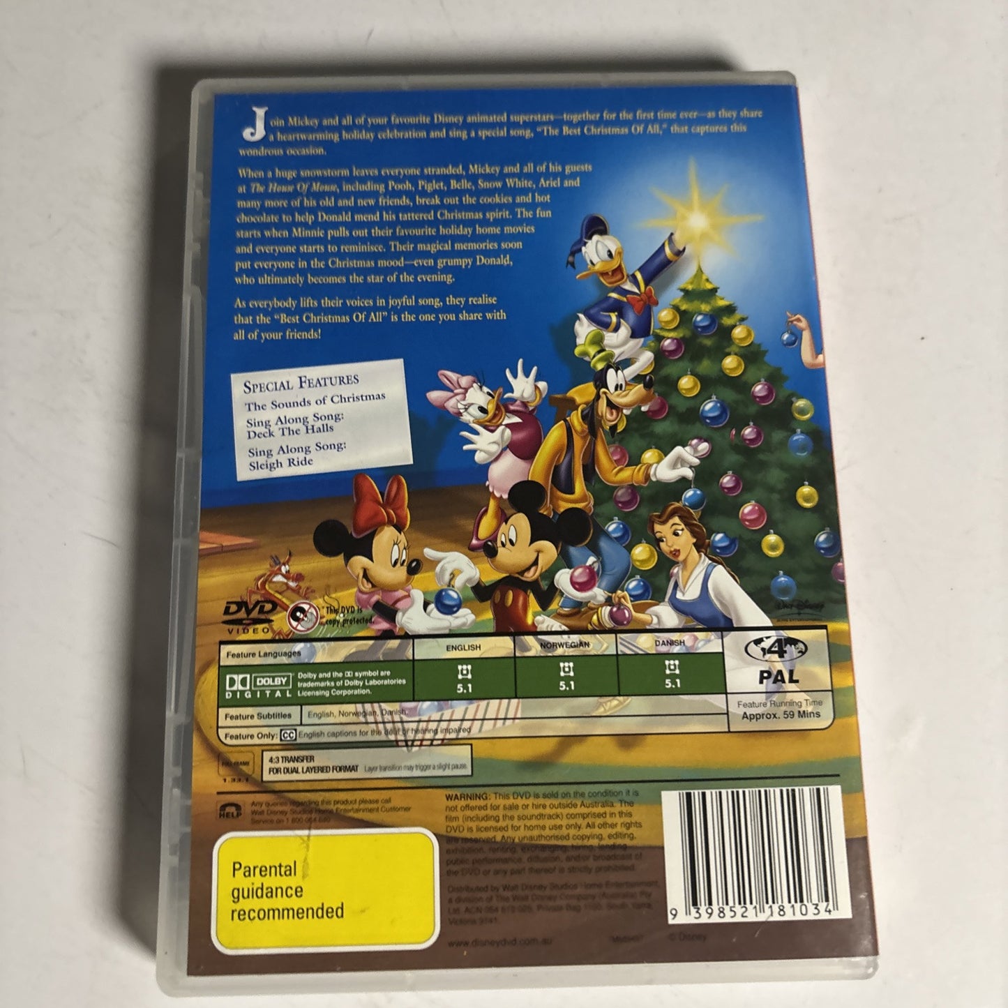 Mickey's Magical Christmas (DVD, 2001) Disney Region 4
