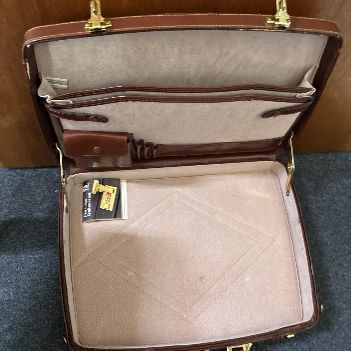 Antler Pig Skin Leather Briefcase Front Combination Lock A040/01