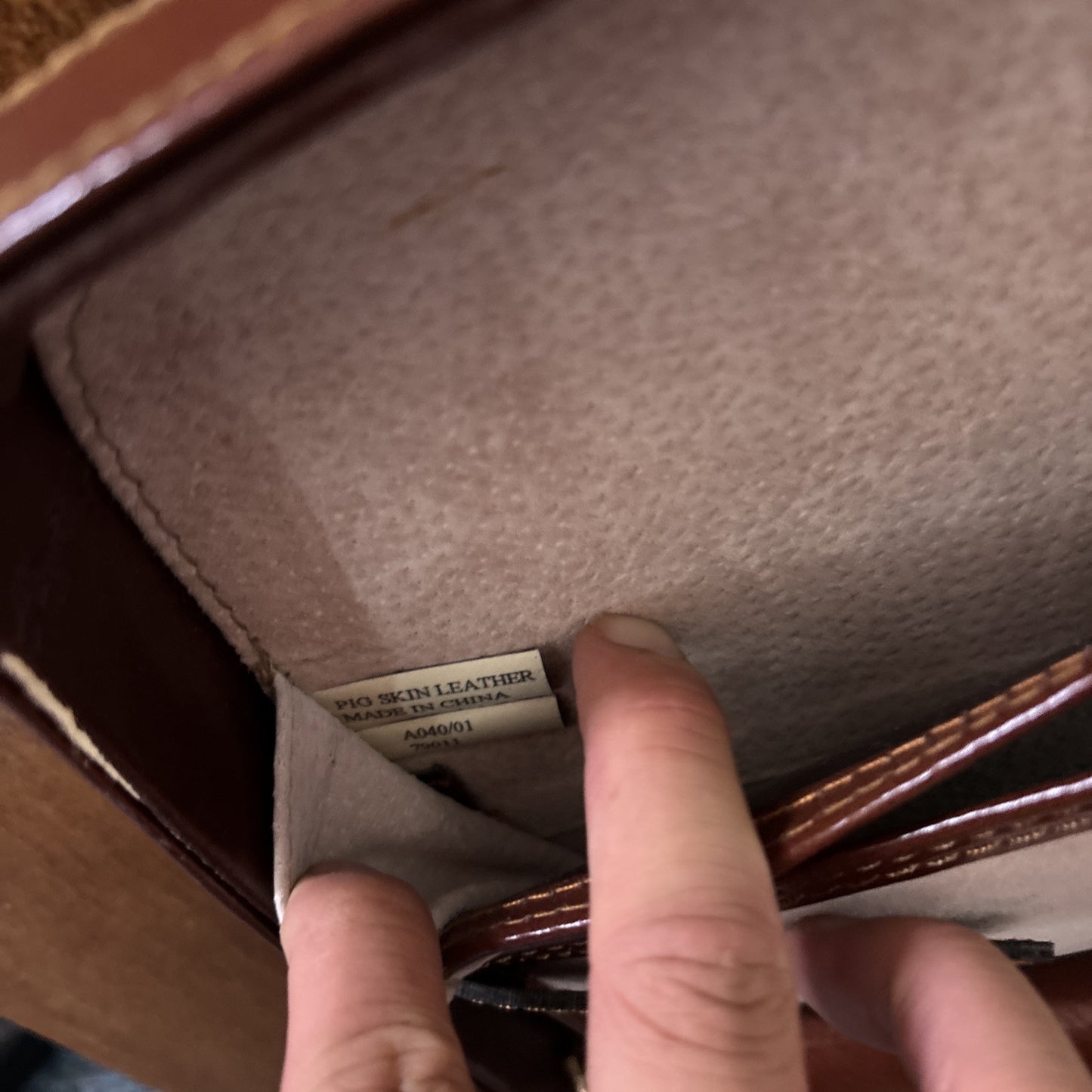 Antler Pig Skin Leather Briefcase Front Combination Lock A040/01