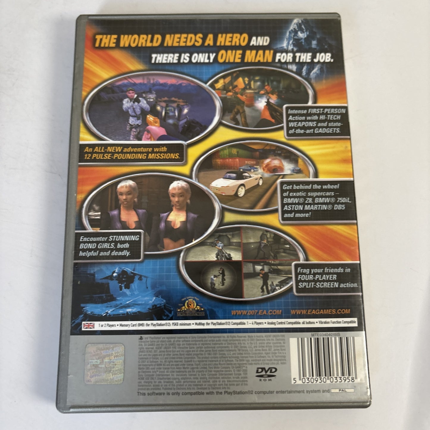 007: Agent Under Fire Sony PlayStation 2 PS2 PAL