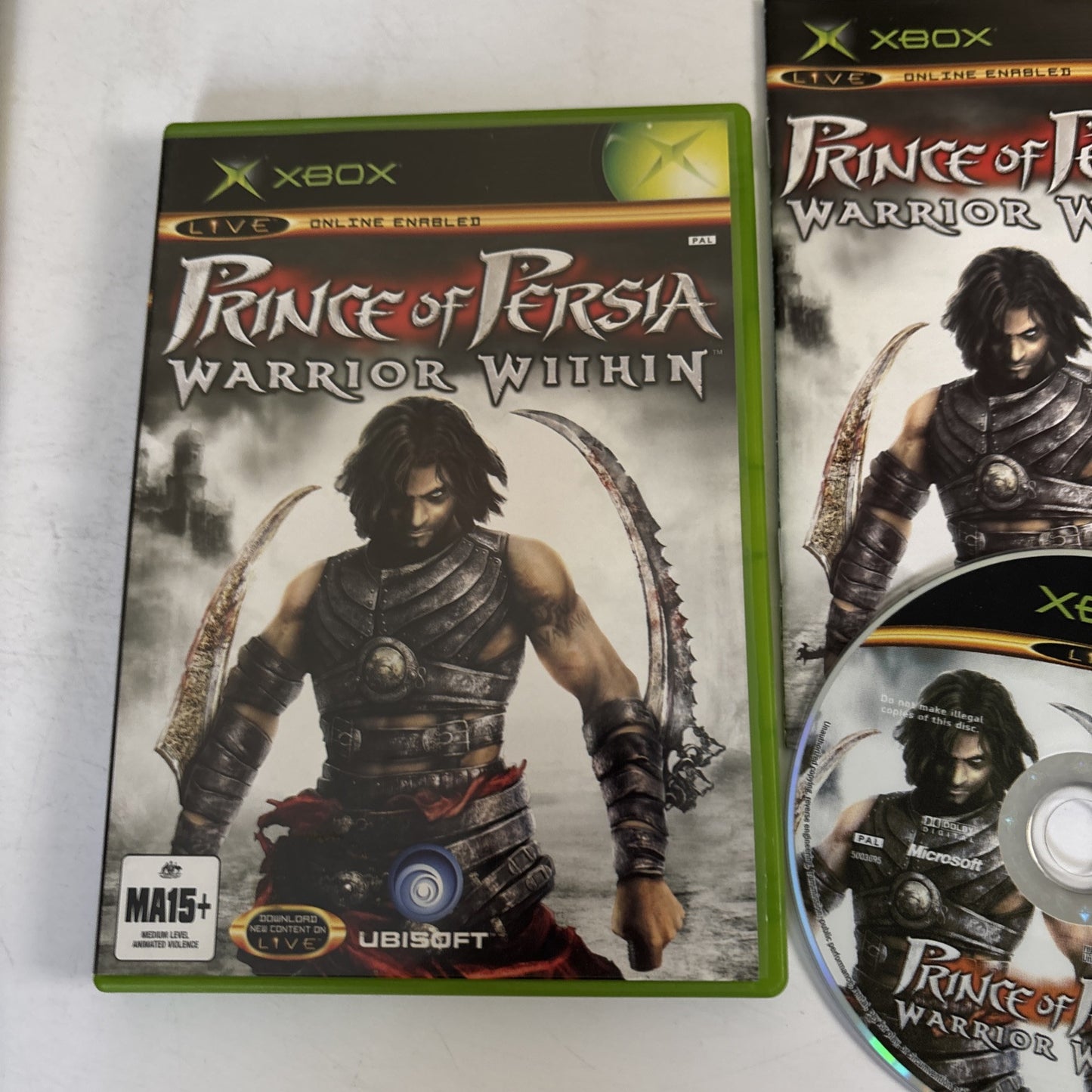 Prince of Persia: Warrior Within Microsoft Xbox Original Manual PAL