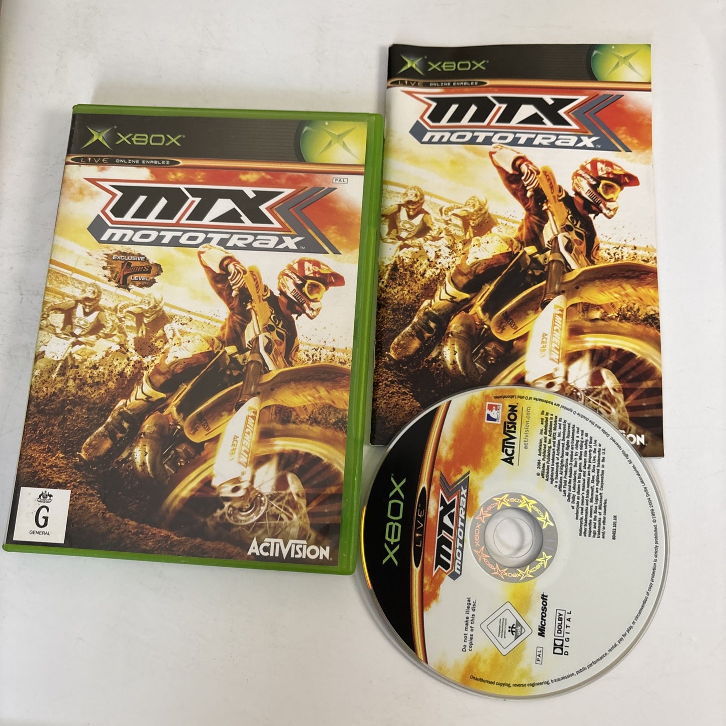 MTX Mototrax Microsoft Xbox Original with Manual Motocross PAL