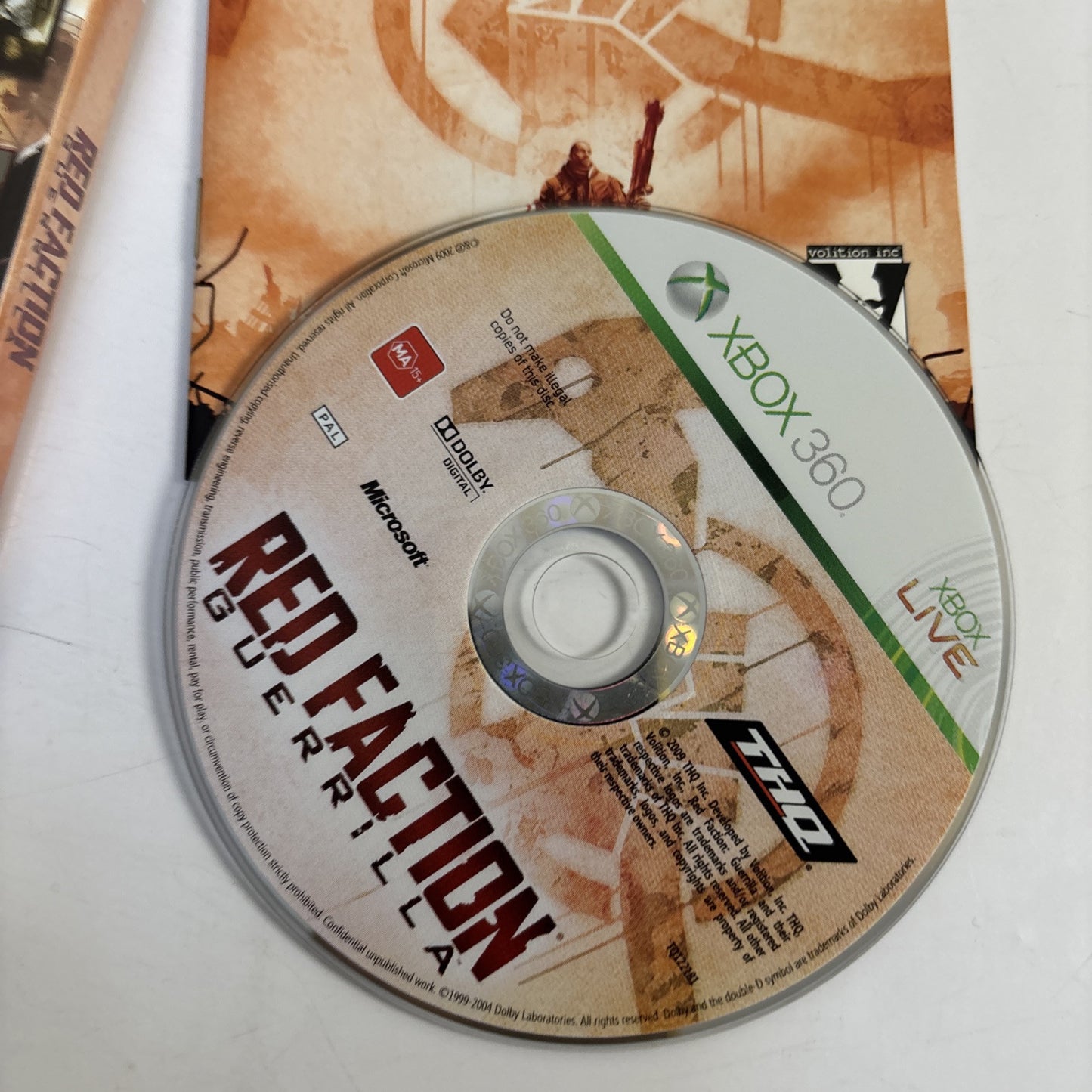 Red Faction: Guerrilla (Microsoft Xbox 360) Complete Manual PAL