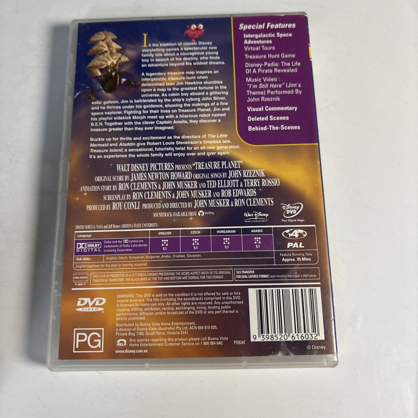 Treasure Planet (DVD, 2002) Disney Region 4