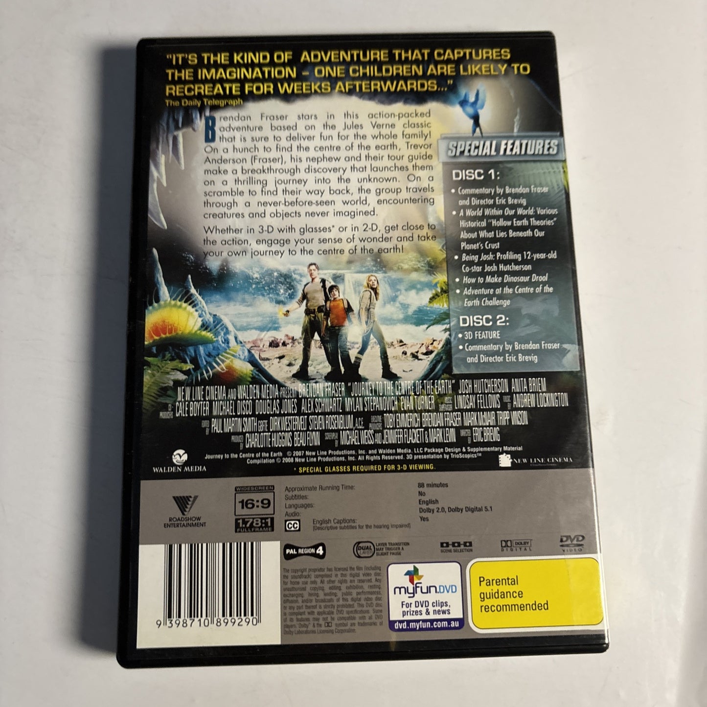 Journey to the Centre of the Earth (DVD, 2008) Brendan Fraser  Region 4