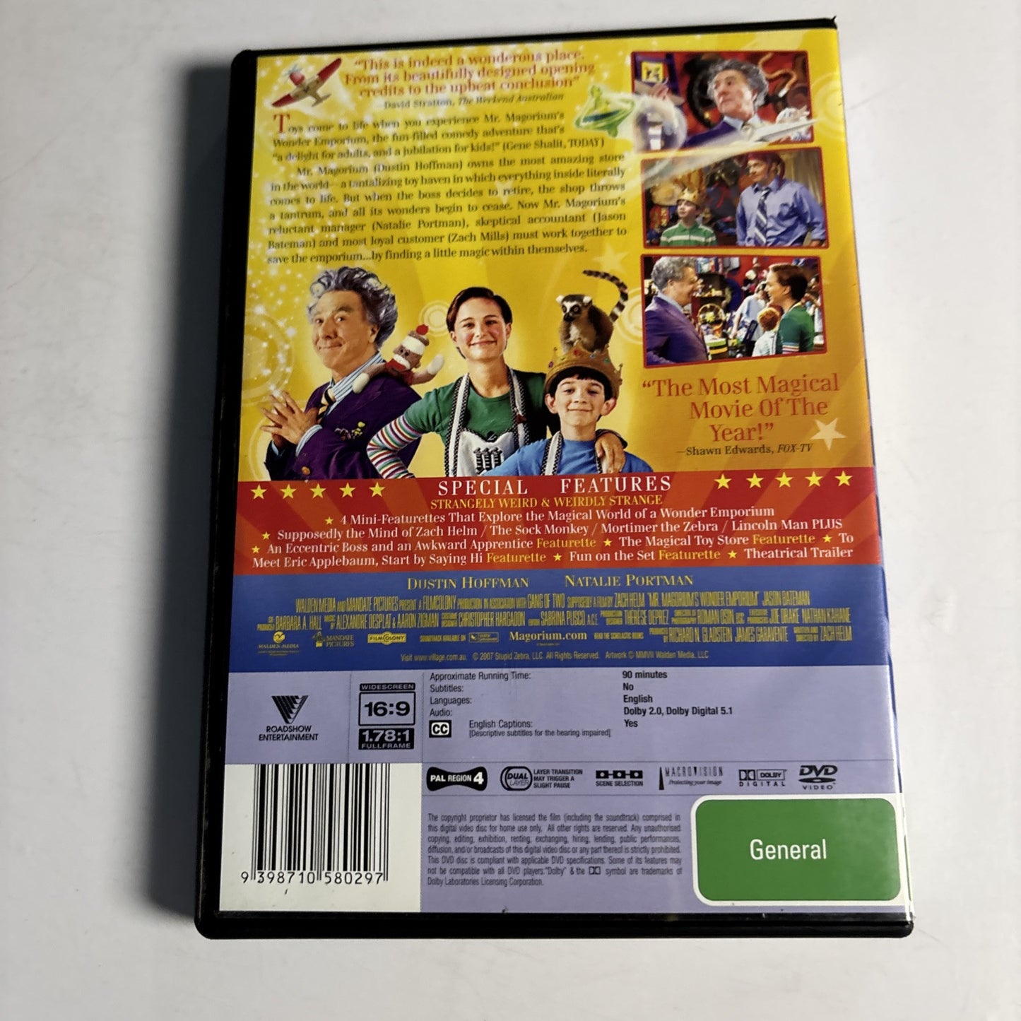 Mr Magorium's Wonder Emporium (DVD, 2007) Dustin Hoffman, Region 4