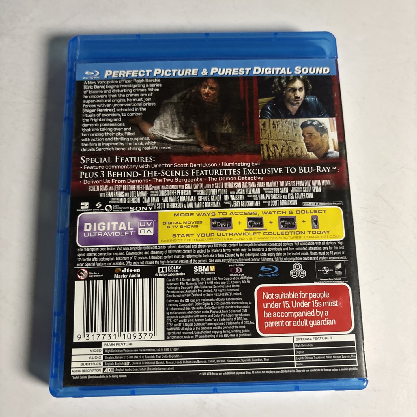 Deliver Us from Evil (Blu-ray, 2014) Eric Bana, Olivia Munn All Regions