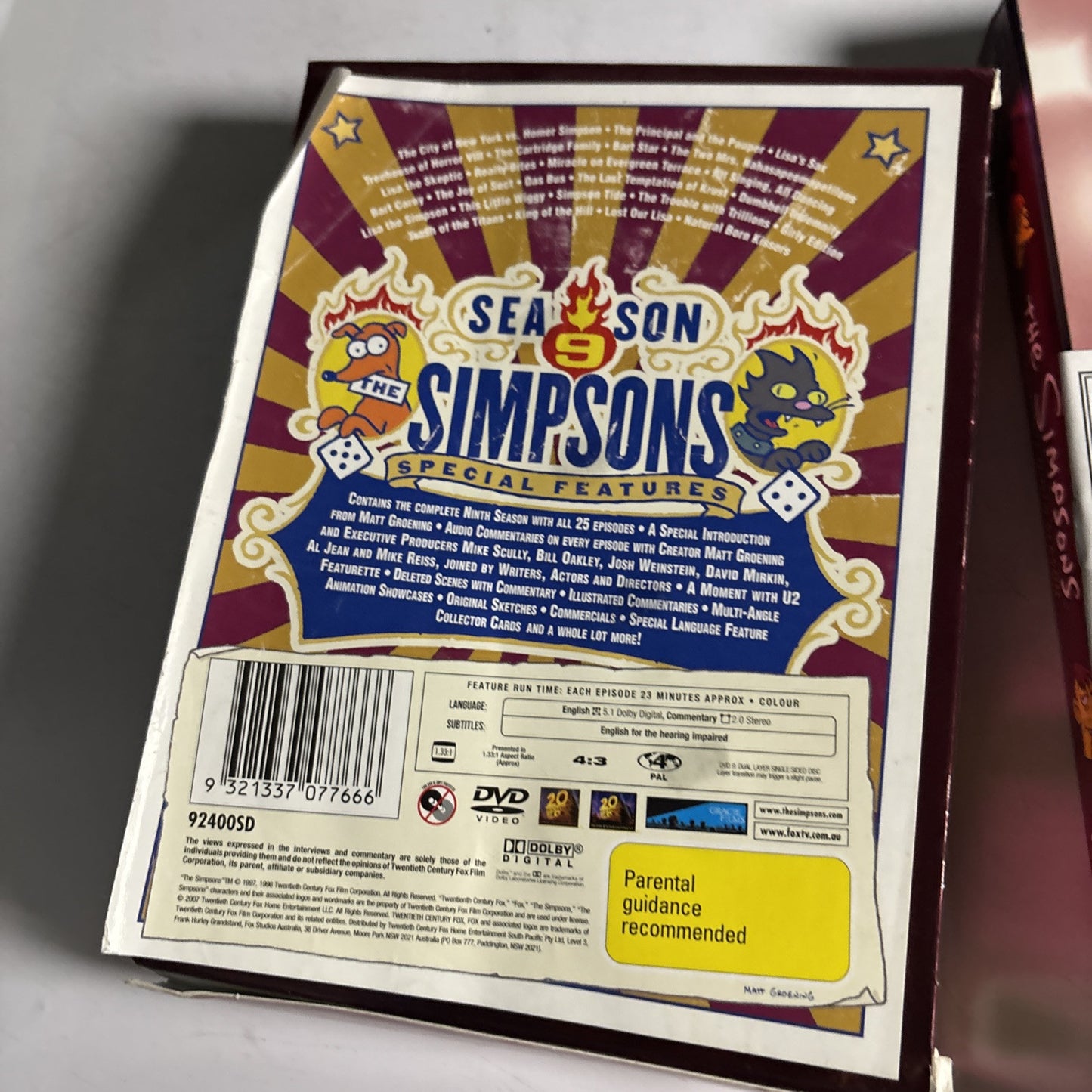 The Simpsons : Season 9 (Special Edition, DVD, 1997, 4-Disc) Region 4