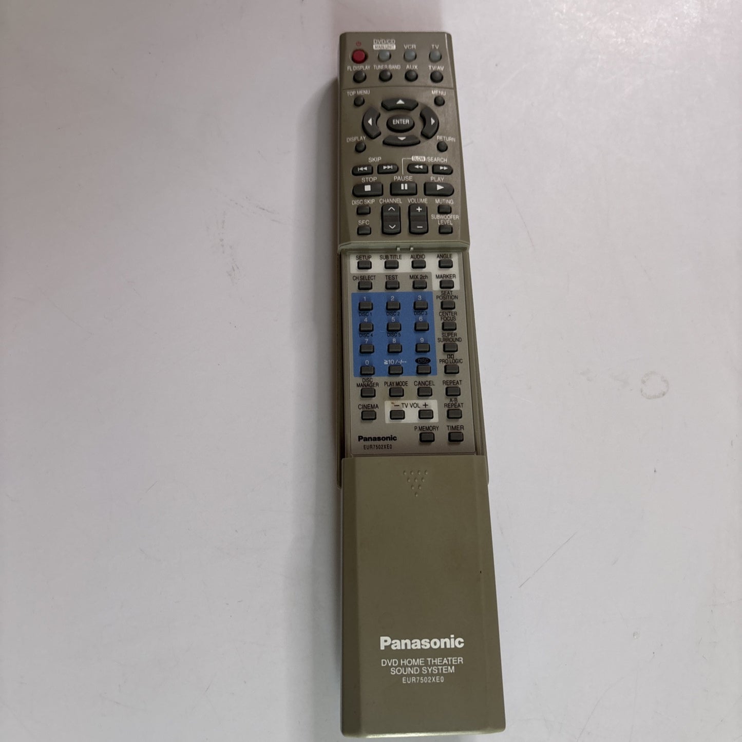Panasonic EUR7502XE0 Remote Control For DVD VCR Home Theatre Sound System