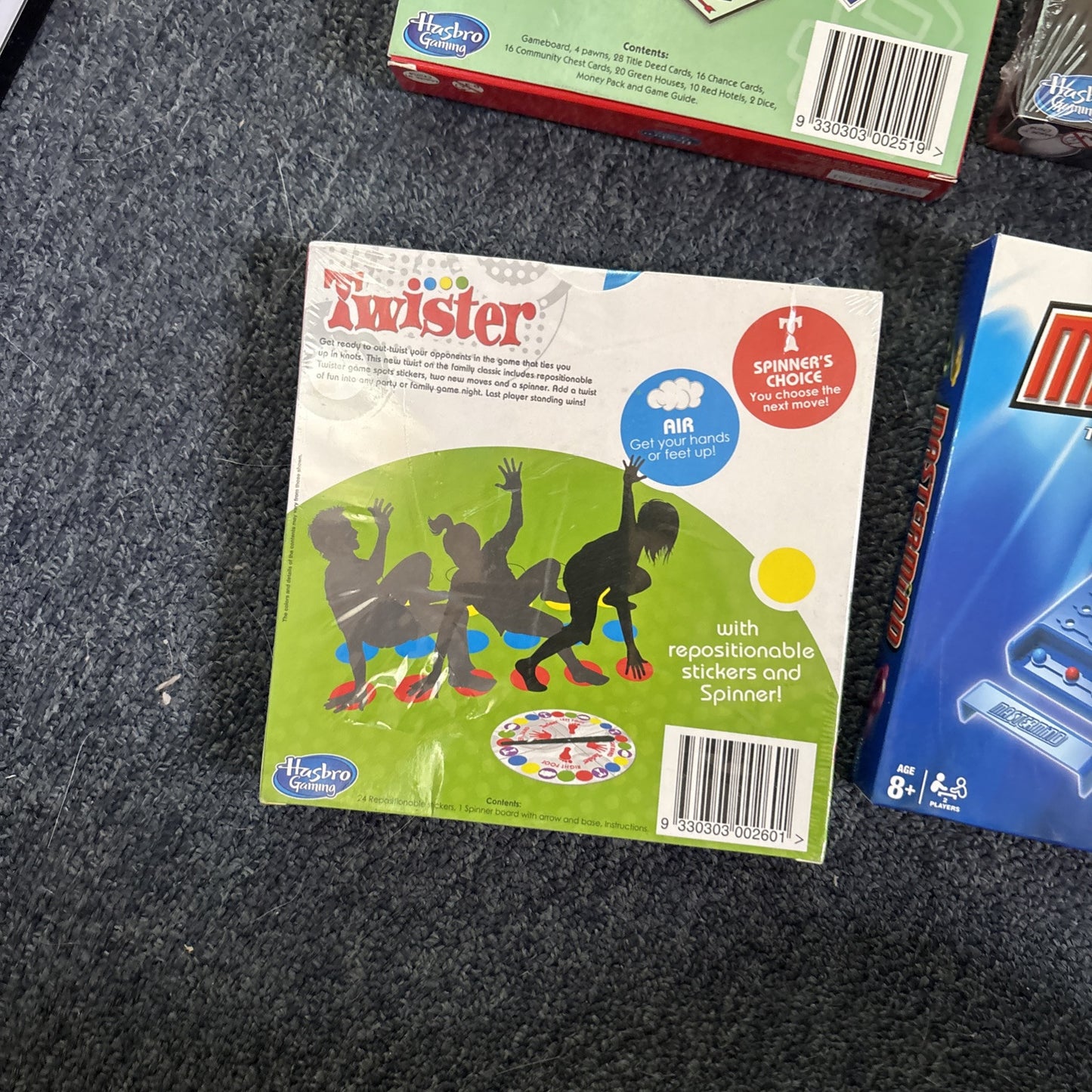 6x Hasbro Mini Game Monopoly Cluedo, Trivial Pursuit, Twister, Mastermind Boogle