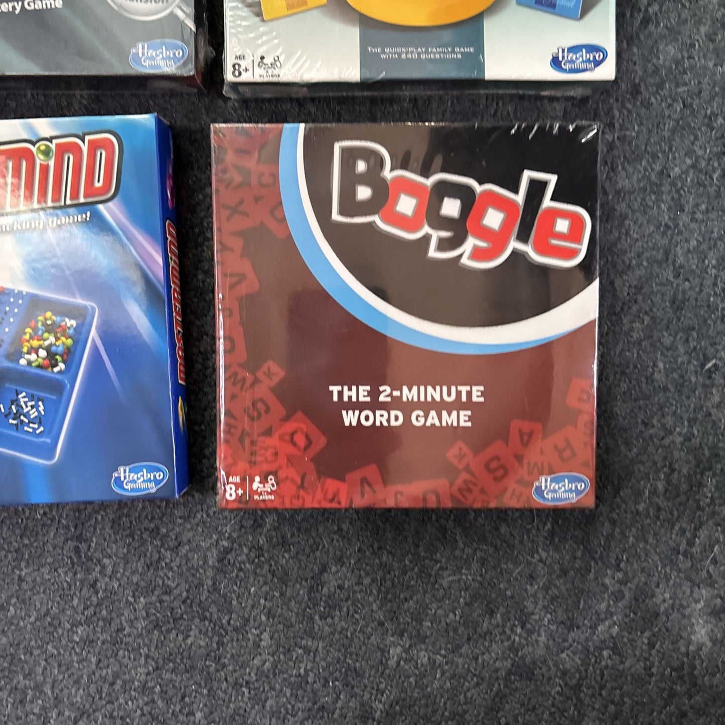 6x Hasbro Mini Game Monopoly Cluedo, Trivial Pursuit, Twister, Mastermind Boogle