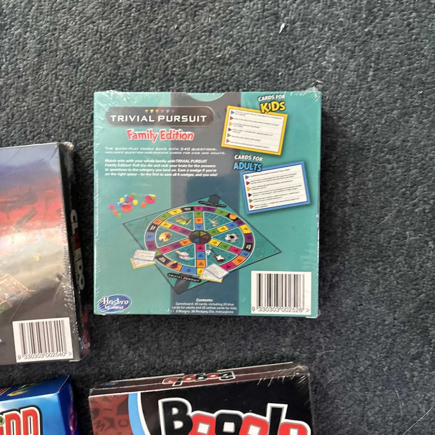 6x Hasbro Mini Game Monopoly Cluedo, Trivial Pursuit, Twister, Mastermind Boogle