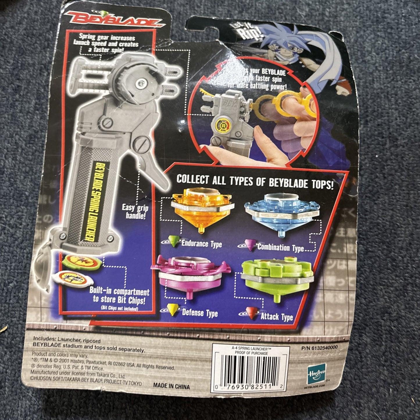 Beyblade - Spring Launcher Hasbro Vintage 2001 *Never Opened*