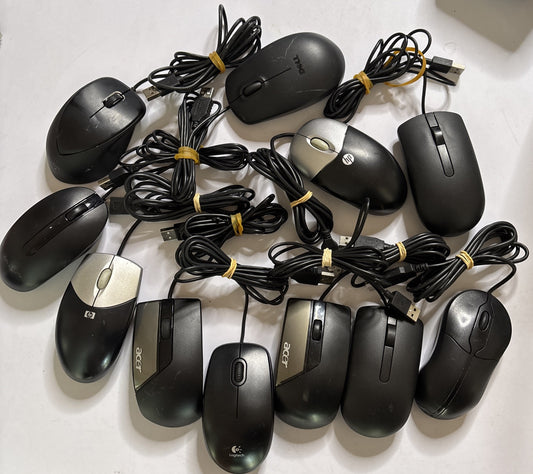 11x USB Mouse: 4x Dell, 3x HP, 2x Acer, 1x Lenovo 1x Logitech