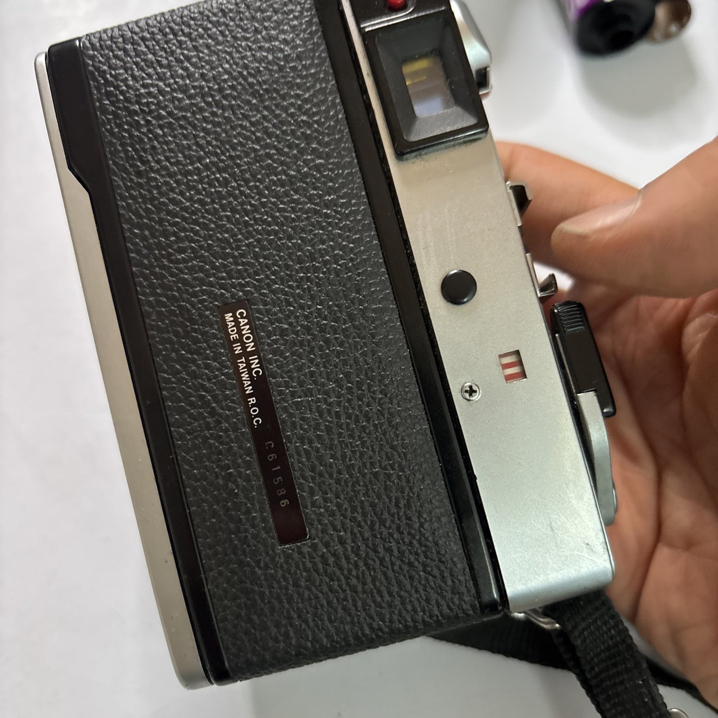 Canon Datematic Rangefinder Film Camera *For Parts or Repair Jammed Wind Lever*