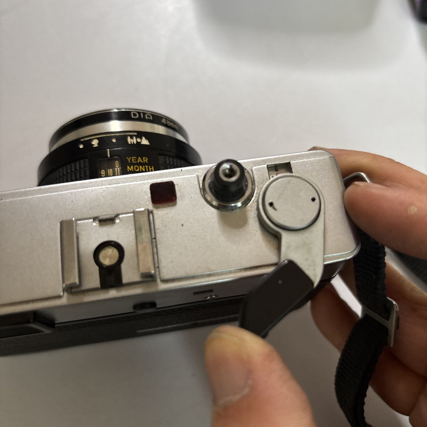 Canon Datematic Rangefinder Film Camera *For Parts or Repair Jammed Wind Lever*