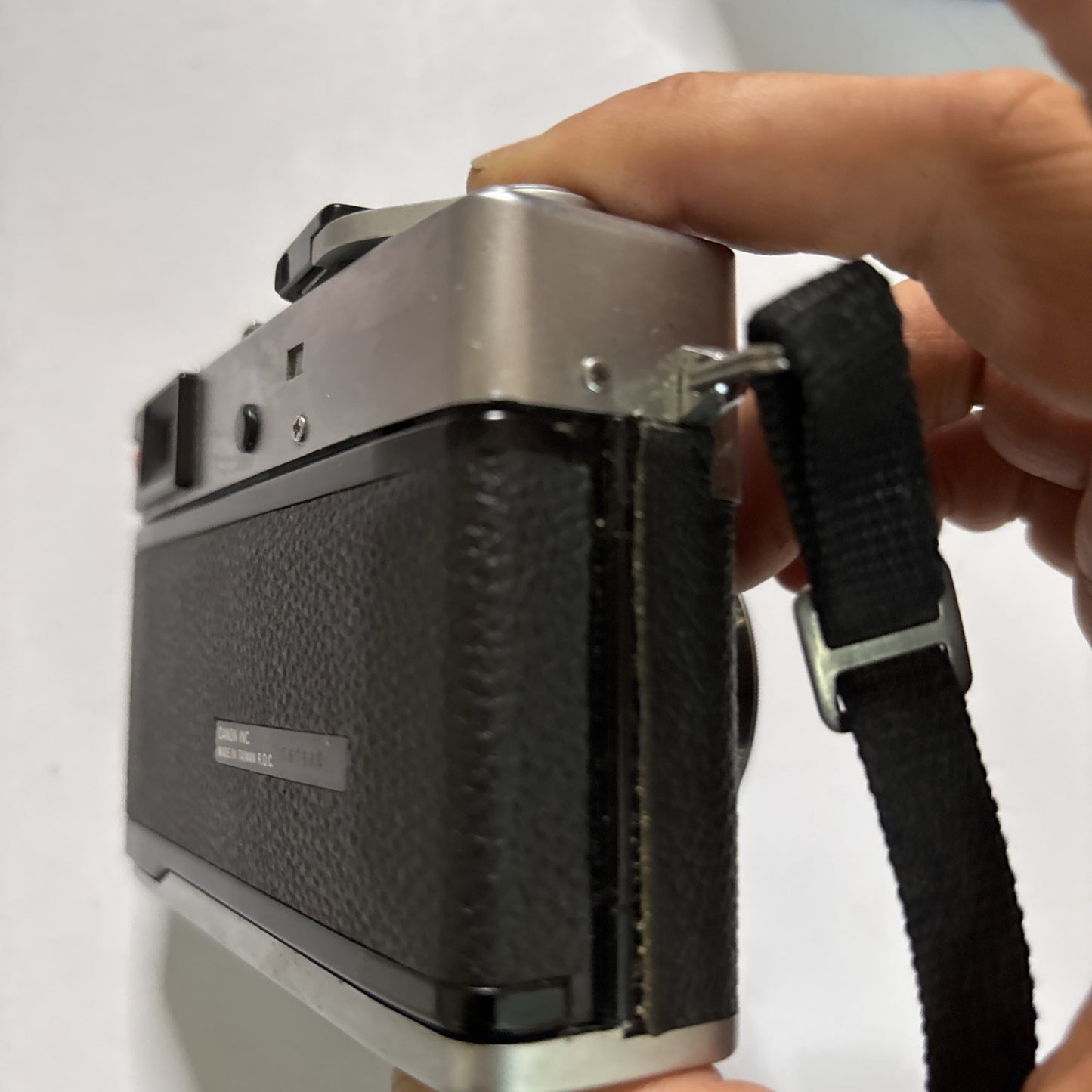 Canon Datematic Rangefinder Film Camera *For Parts or Repair Jammed Wind Lever*