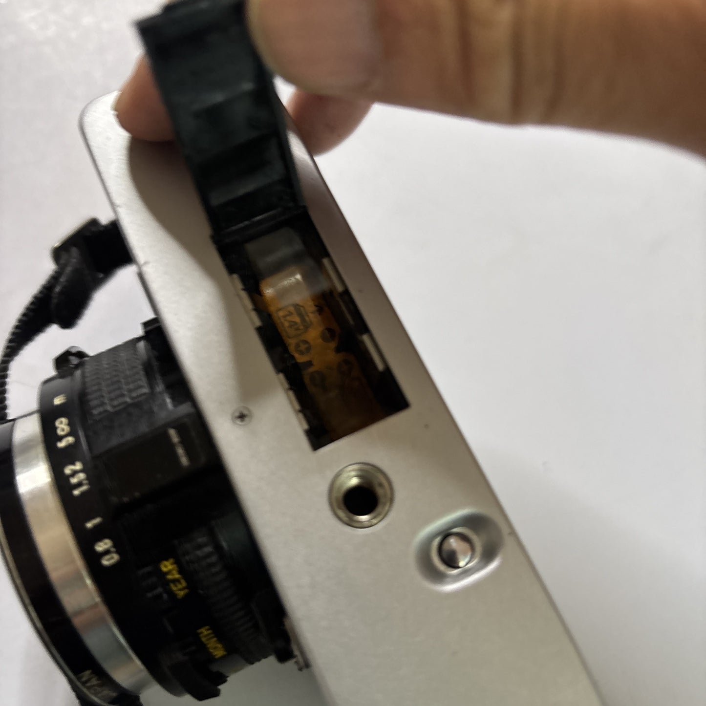 Canon Datematic Rangefinder Film Camera *For Parts or Repair Jammed Wind Lever*