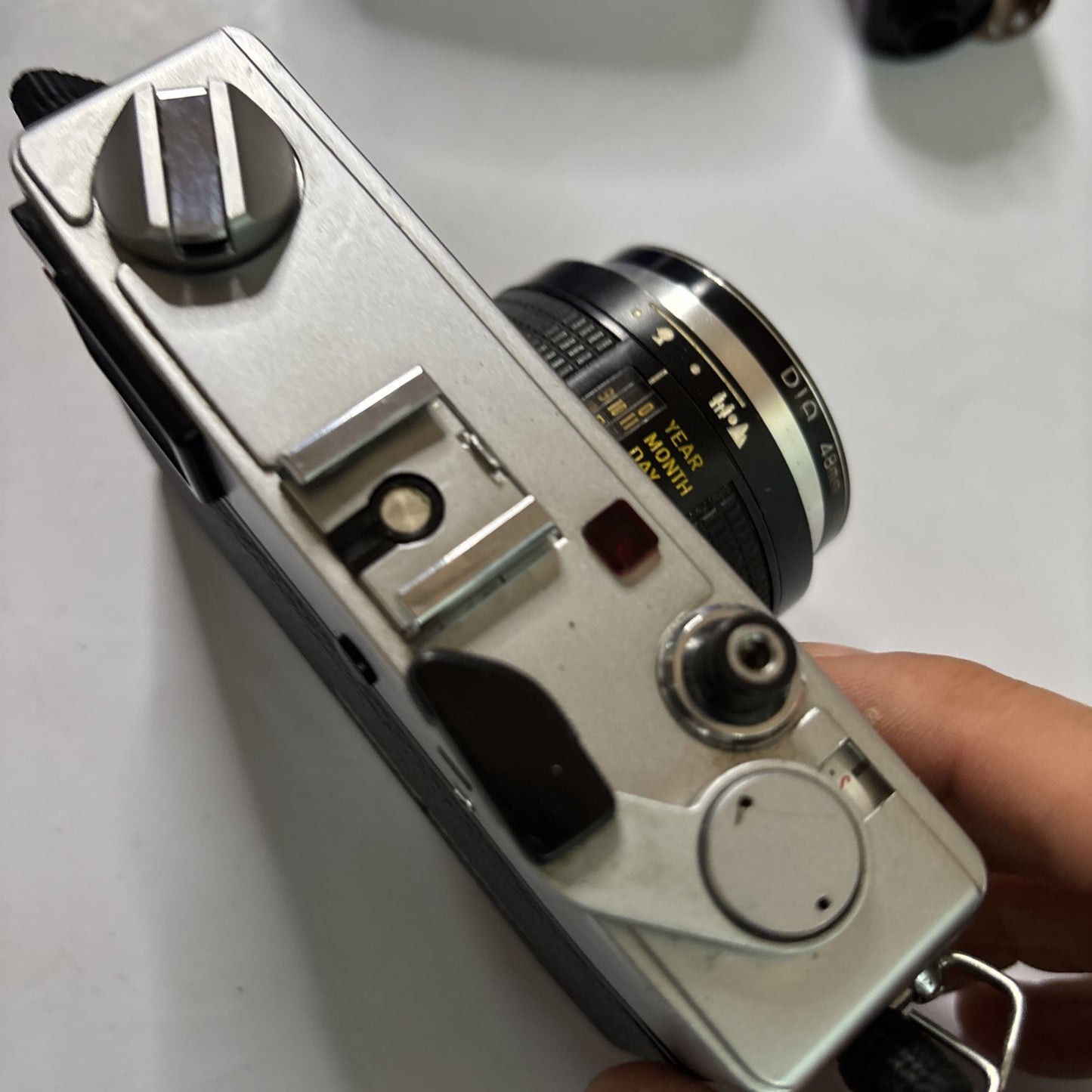 Canon Datematic Rangefinder Film Camera *For Parts or Repair Jammed Wind Lever*