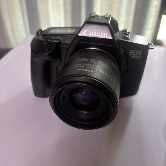 Canon EOS 650 SLR Film Camera & Canon Zoom Lens EF 35-70mm