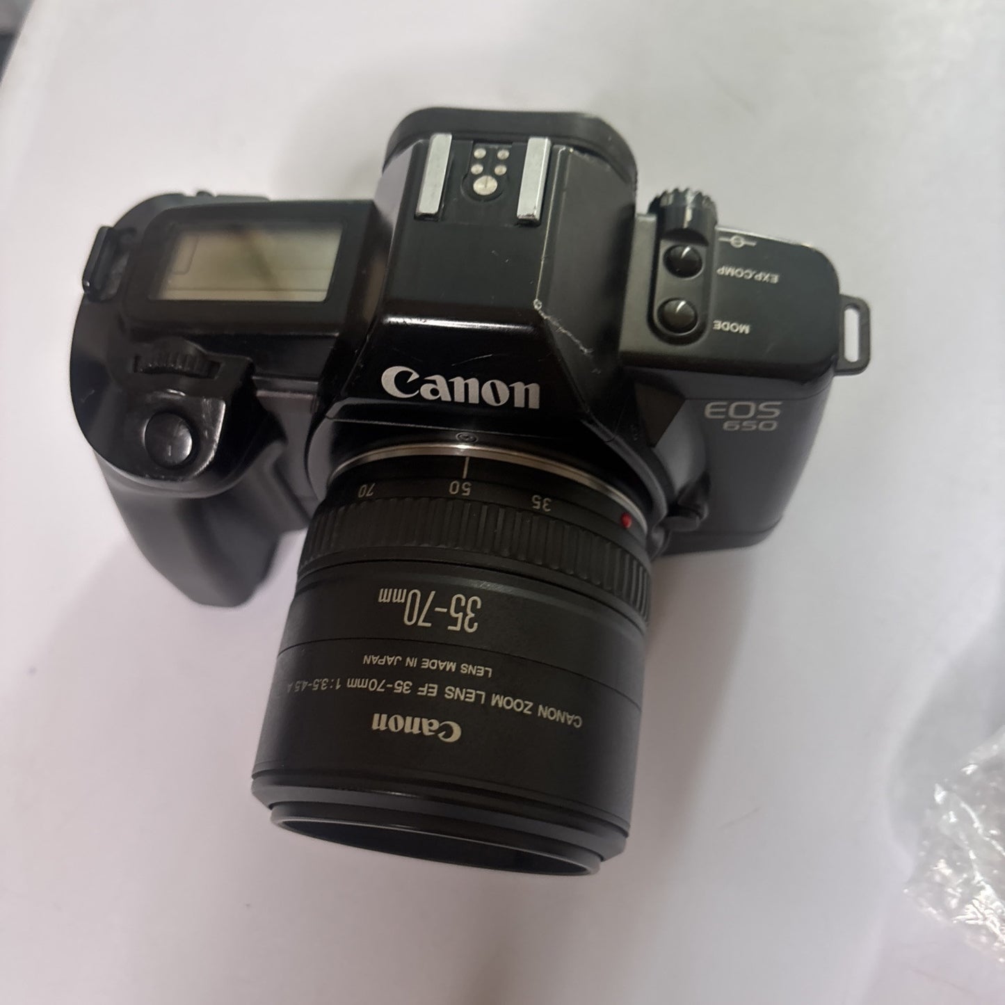 Canon EOS 650 SLR Film Camera & Canon Zoom Lens EF 35-70mm