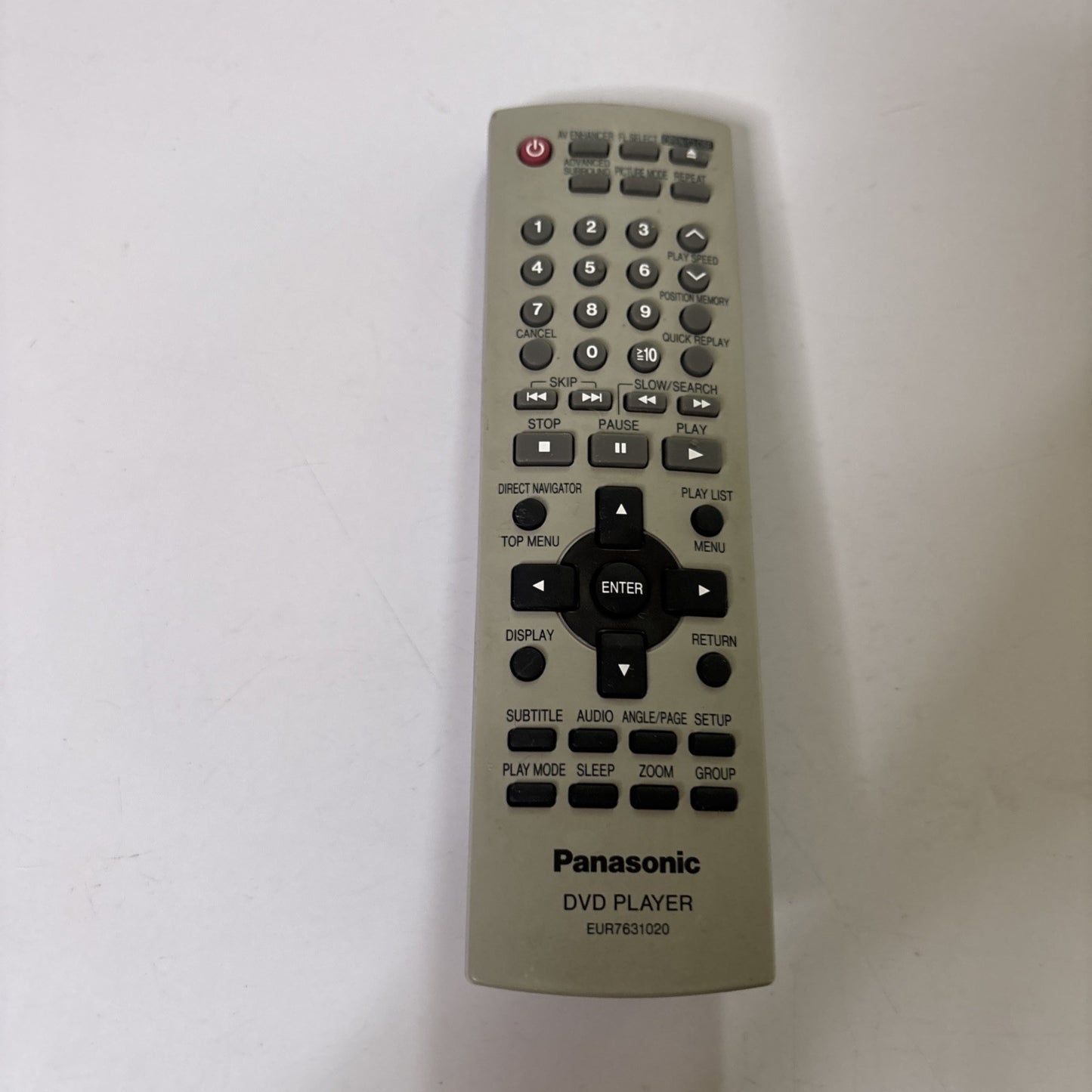 Genuine Panasonic EUR7631020 DVD Player Remote Control DVD-S75 DVD-S27