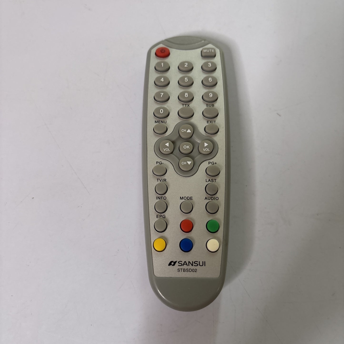 Sansui STBSD02 Remote Control *Missing Battery Lid*