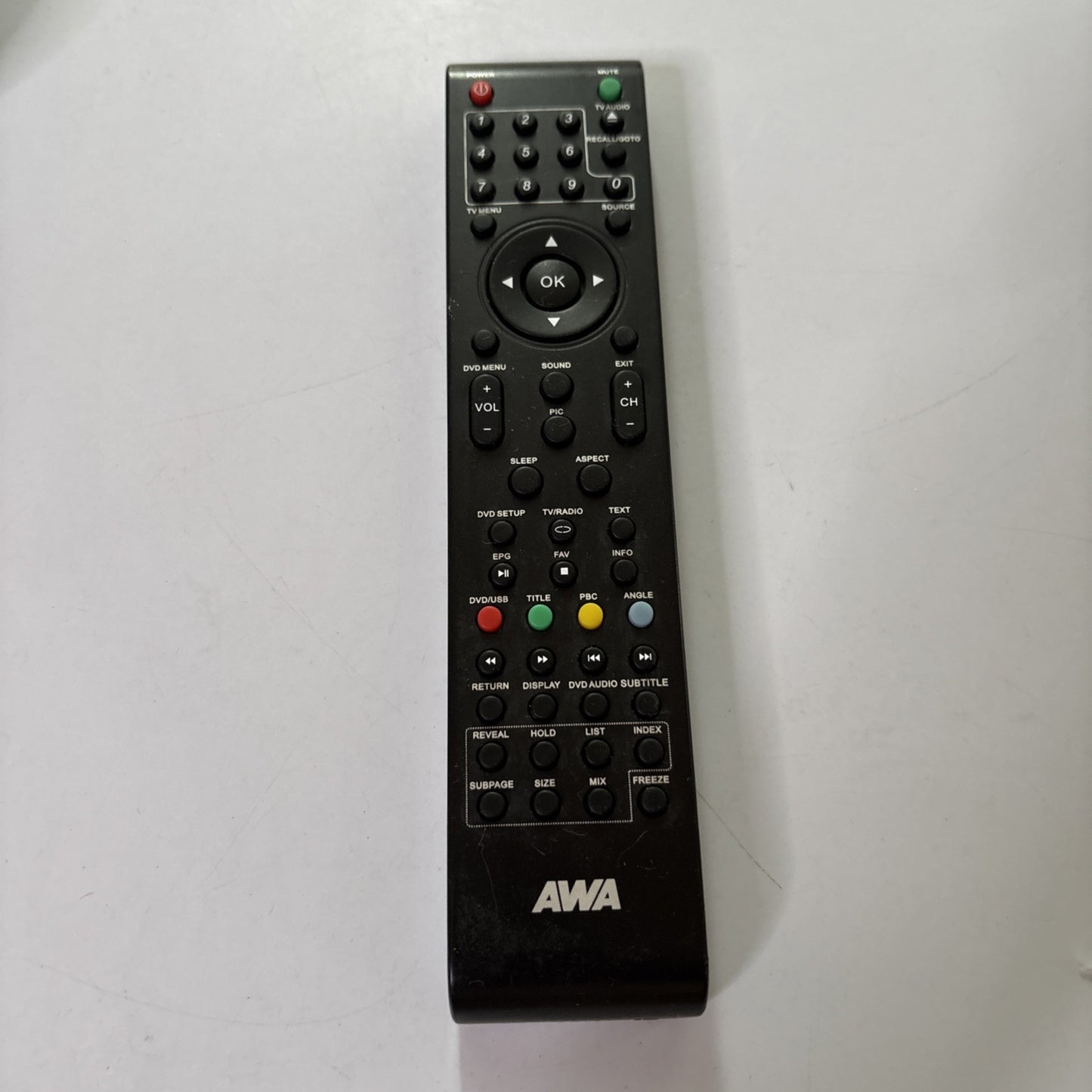 Awa Remote Control For TV DVD *Battery Lid Missing*