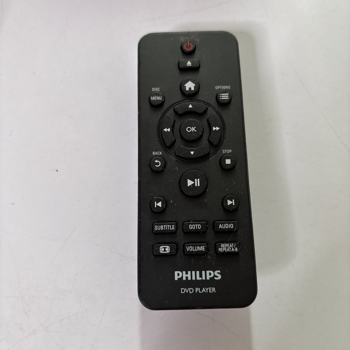 Genuine Philips Remote Control For DVD Player *Missing Battery Lid*