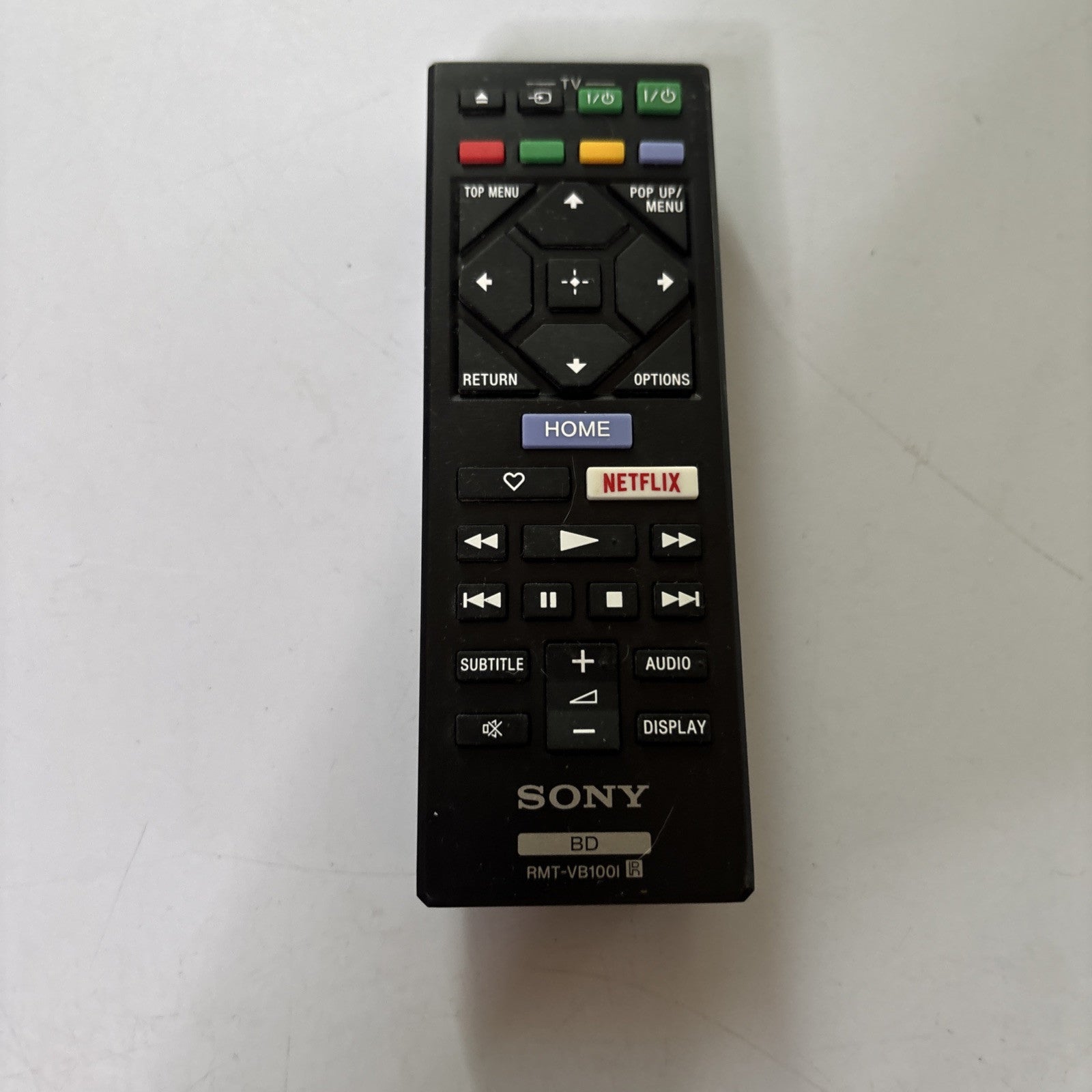 Genuine Sony BD RMT-VB100I Remote Control For Sony Blu-Ray Disc Player ...