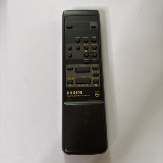 Genuine Philips RT261/50 Remote Control For VHS TV *Missing Battery Lid*