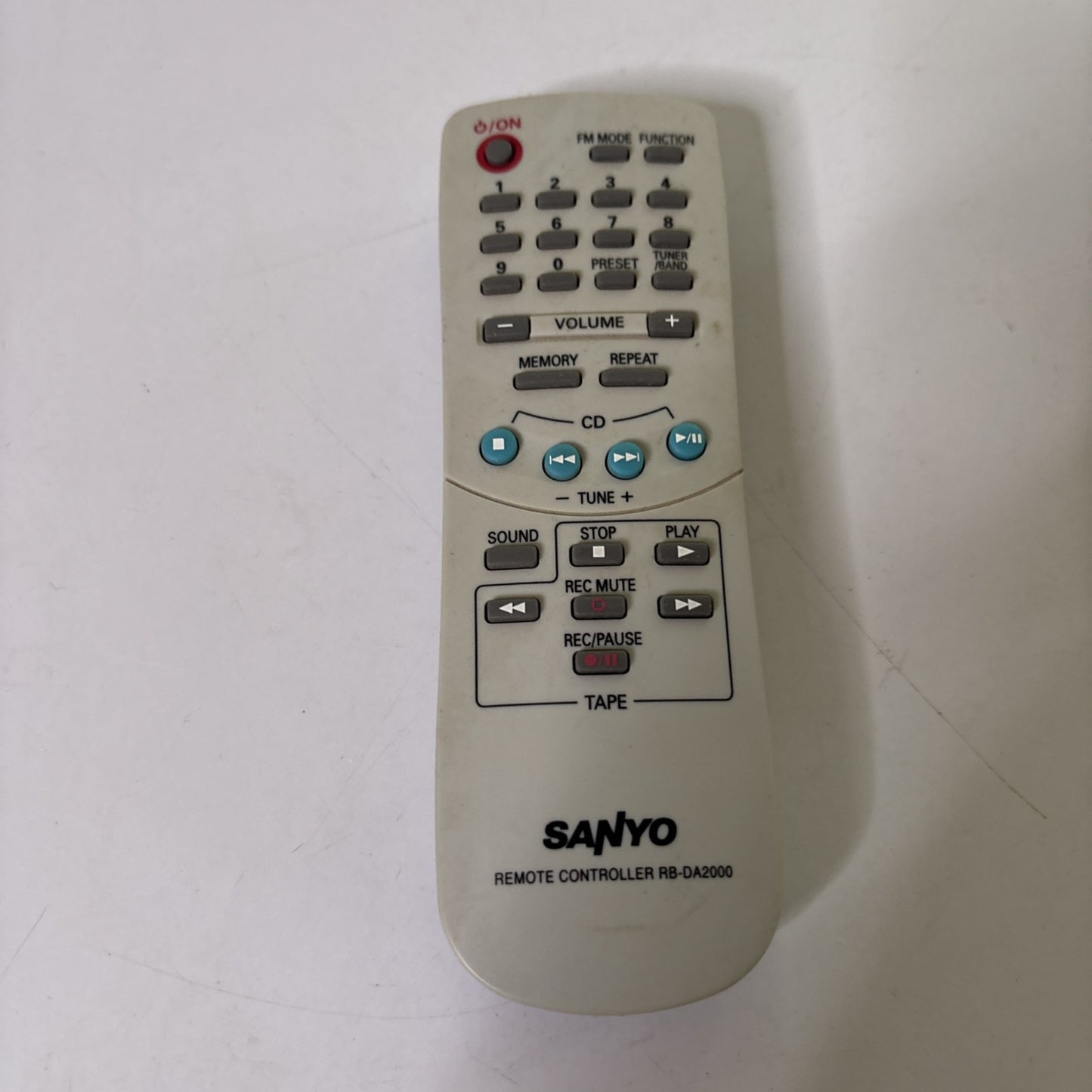 Genuine Sanyo RB-DA2000 Remote Control for Radio TV Tape Player