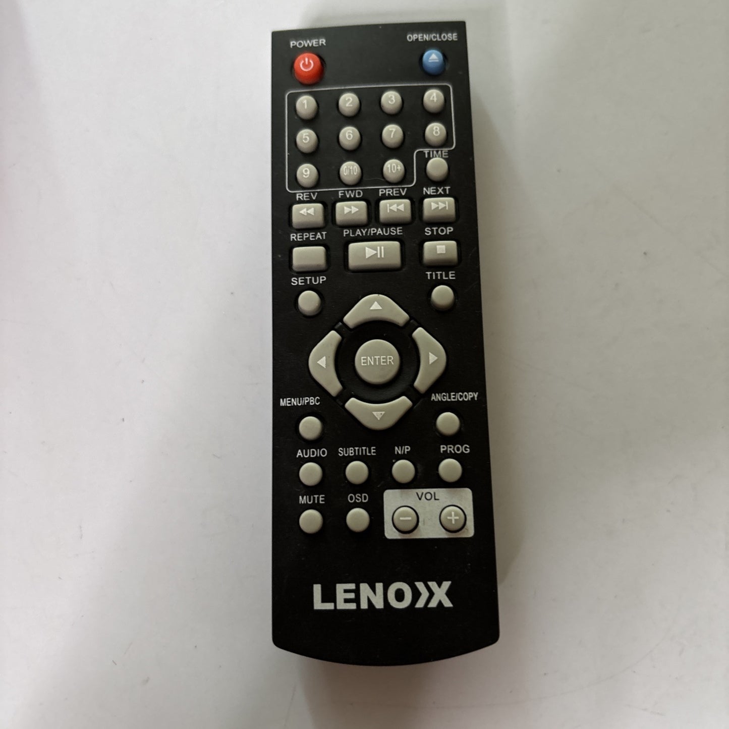 Lenoxx 066-4 Remote Control For DVD Player