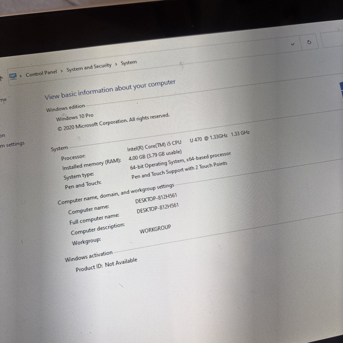 Asus Eee Slate EP121 Intel i5 Tablet Computer 4GB RAM 64GB SSD