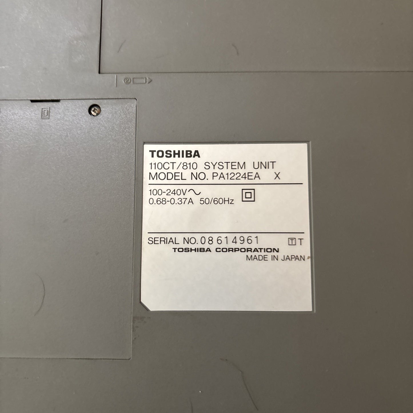 Toshiba Satellite 110CT/810 Laptop 3.5" Floppy 814mb Hdd *Faulty Not Working*