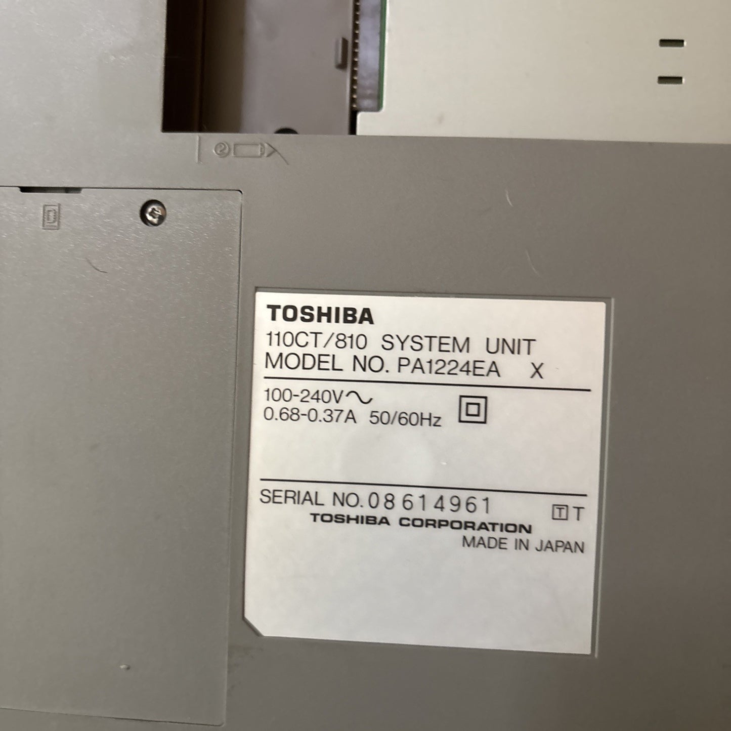 Toshiba Satellite 110CT/810 Laptop 3.5" Floppy 814mb Hdd *Faulty Not Working*