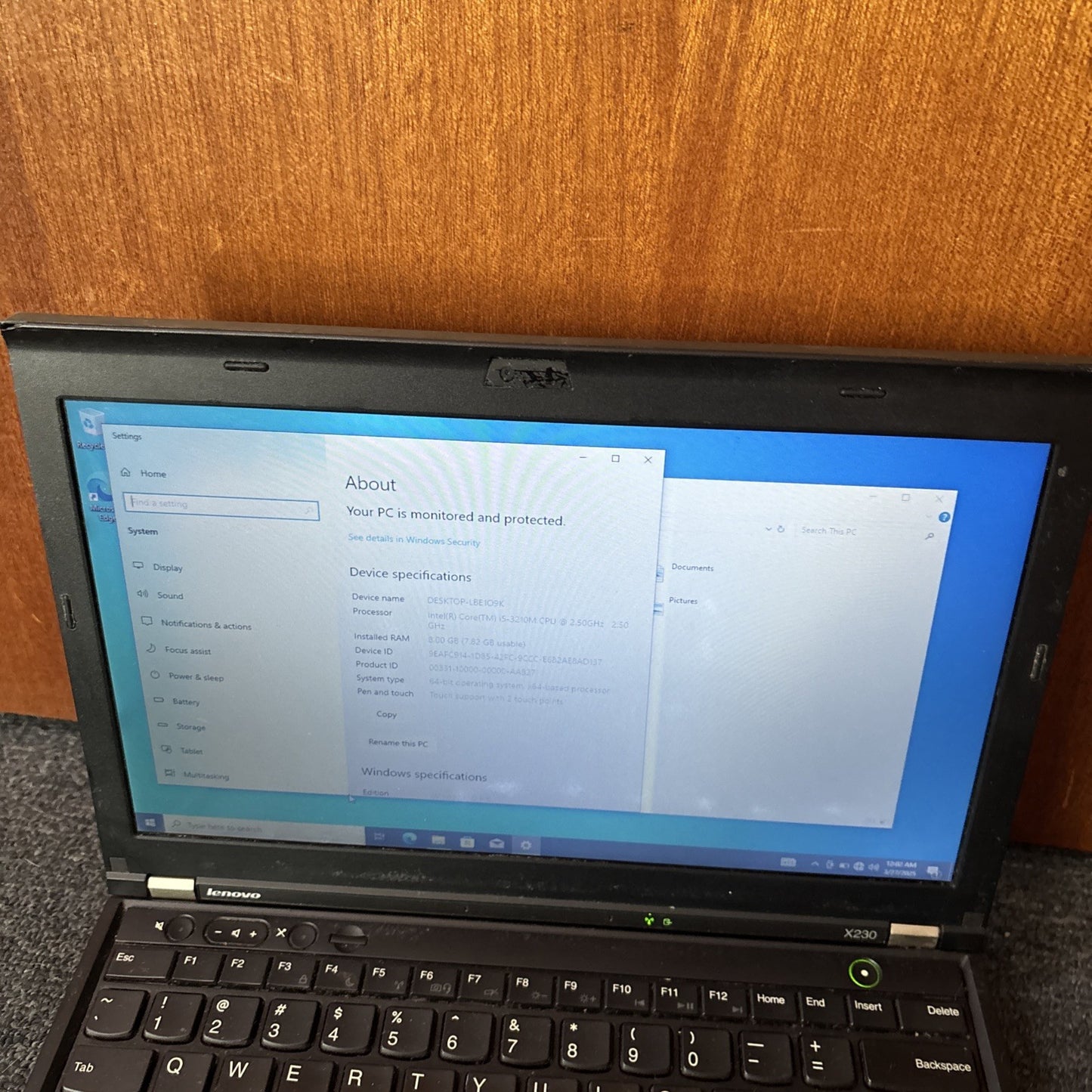 Lenovo ThinkPad X230 Intel i5-3210M Laptop 128GB SDD 8GB RAM
