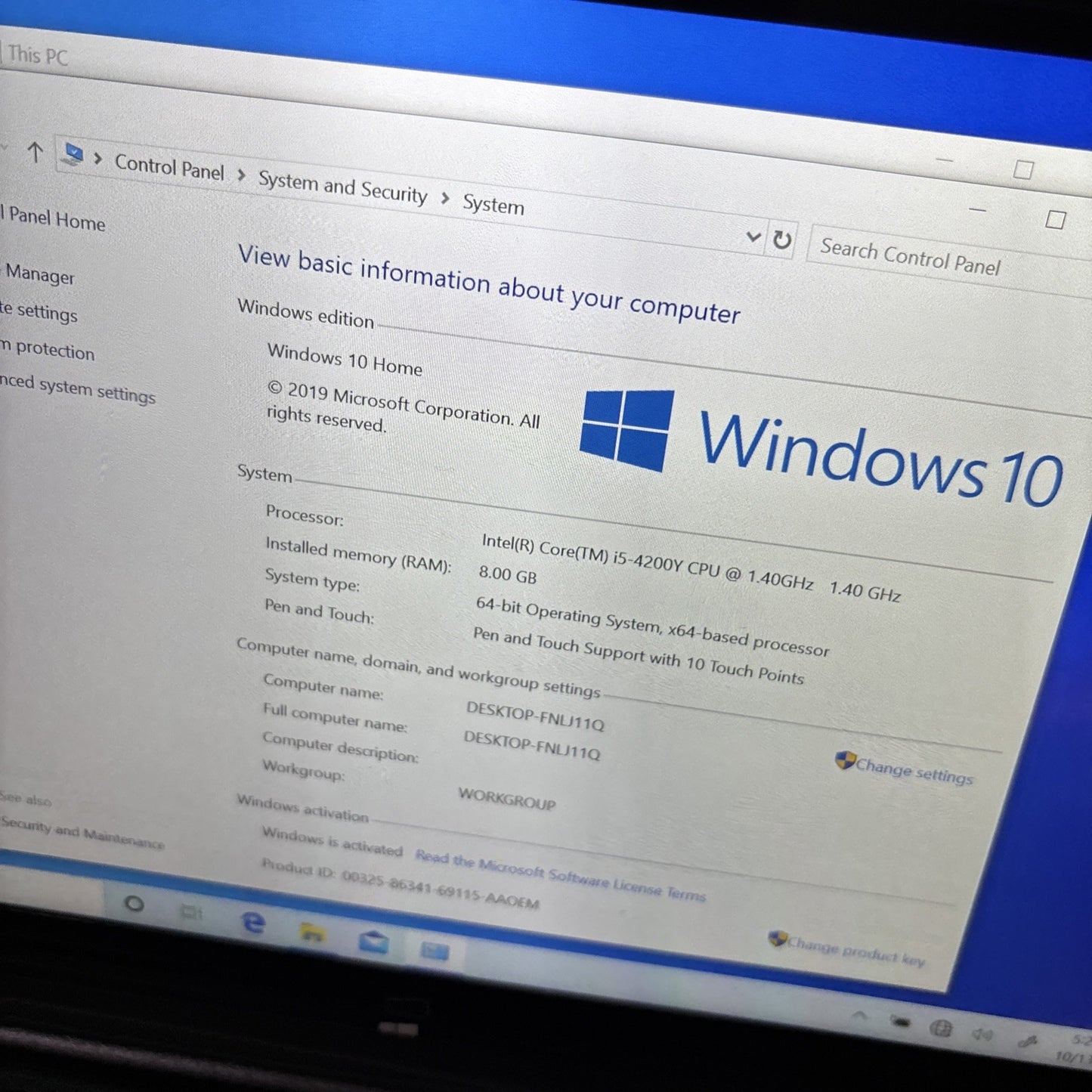 Leader W450D Intel i5 Touchscreen Laptop 232GB SDD 8gb RAM *Requires New Battery