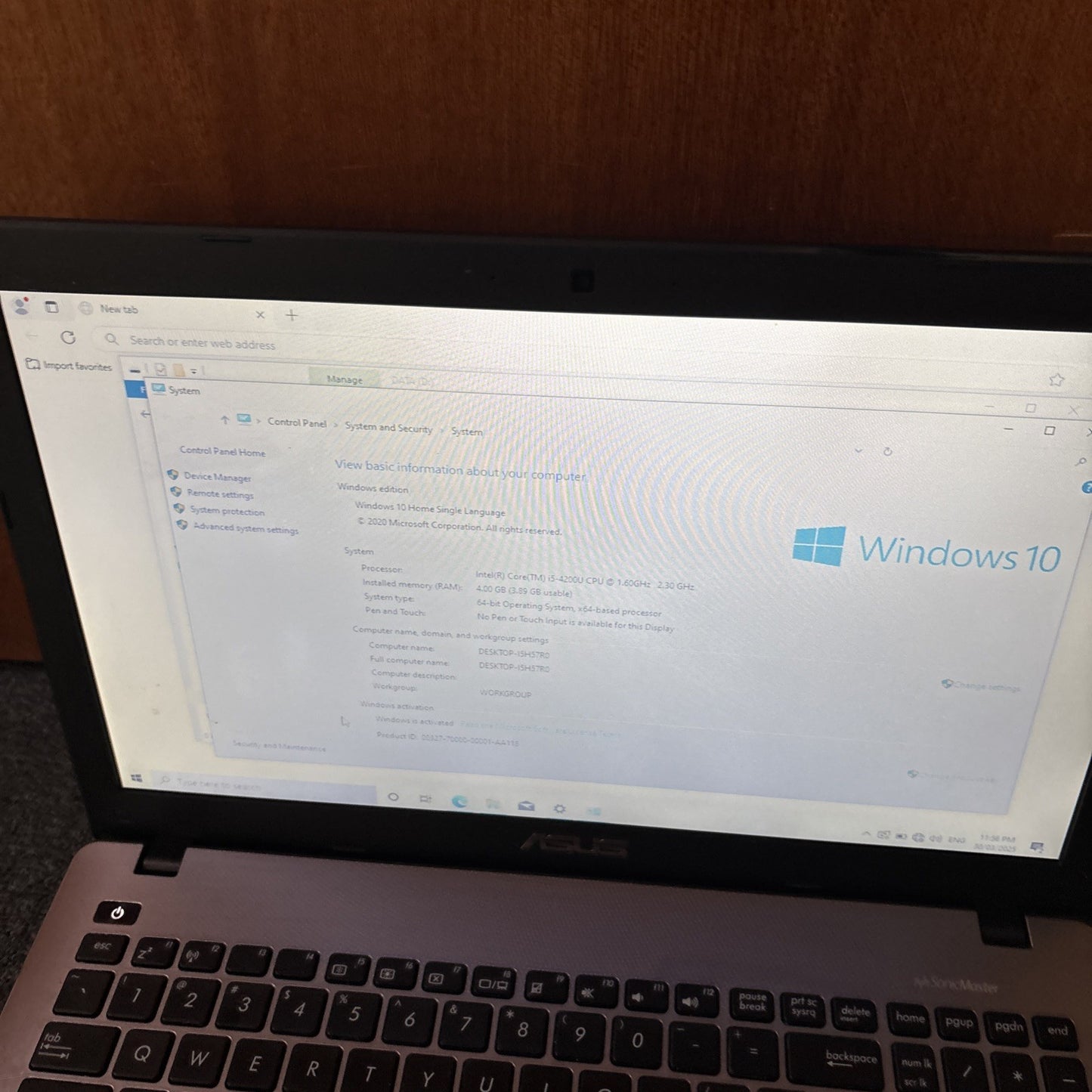 Asus SonicMaster F550LC-X009H Laptop 700GB HDD 4GB RAM DVD Drive