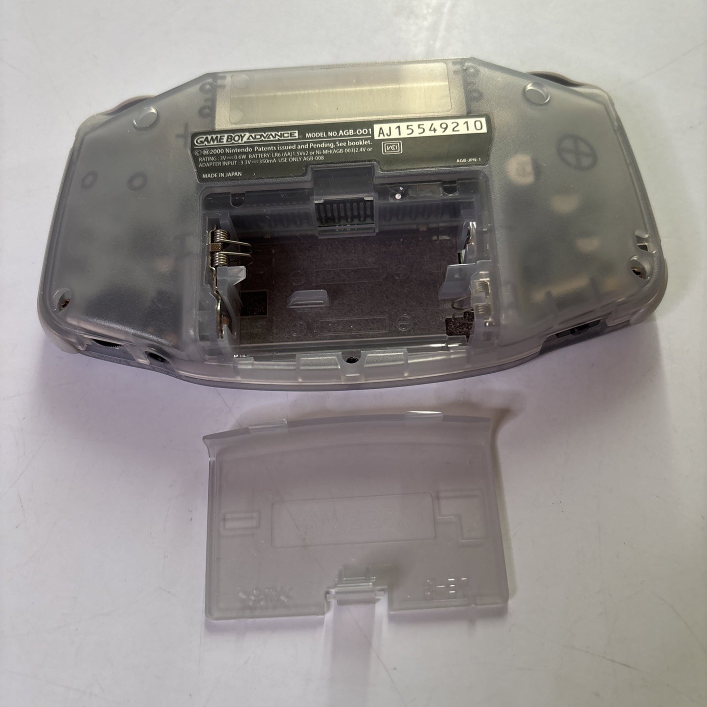 Nintendo Gameboy Advance Console GBA Original AGB-001 Clear Transparent