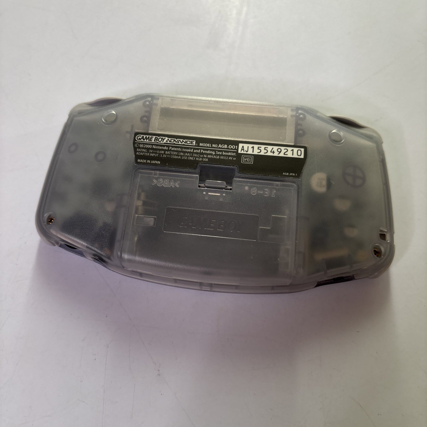 Nintendo Gameboy Advance Console GBA Original AGB-001 Clear Transparent