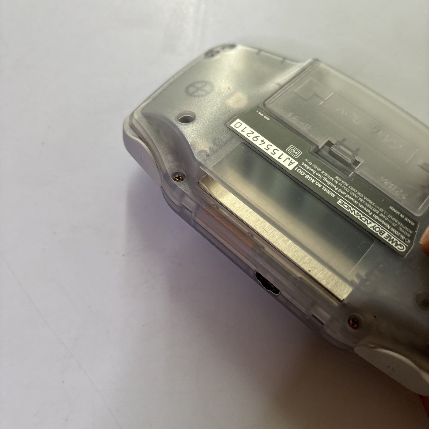 Nintendo Gameboy Advance Console GBA Original AGB-001 Clear Transparent