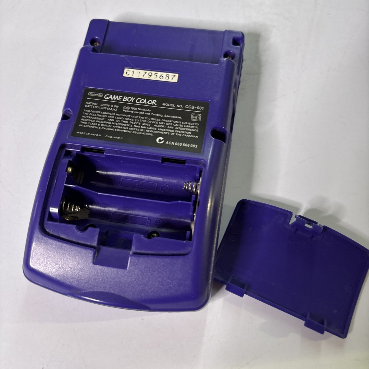 Nintendo Gameboy Color Console Purple  CGB-001