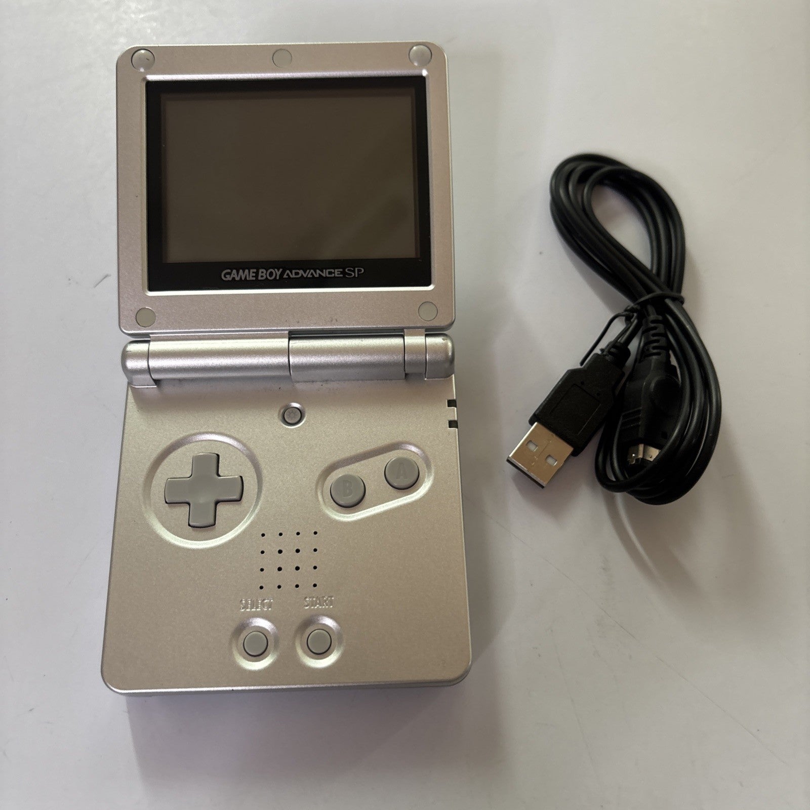 Gameboy Silver Nintendo Gameboy Advance SP Console Silver AGS-001 – Retro Unit