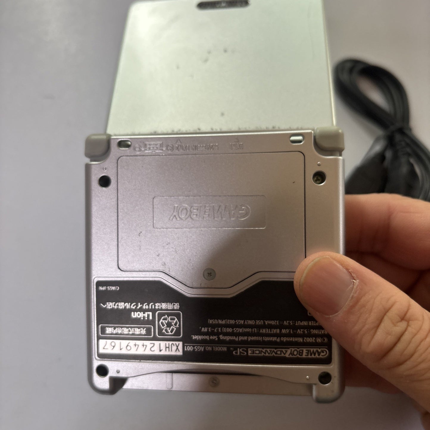 Nintendo Gameboy Advance SP Console Silver  AGS-001