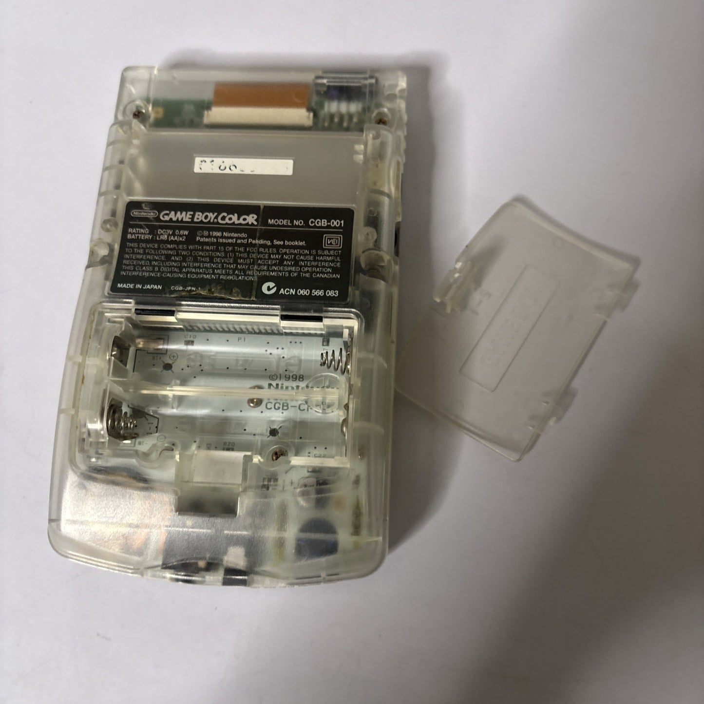 Nintendo Gameboy Colour Console Transparent CGB-001 Made In Japan