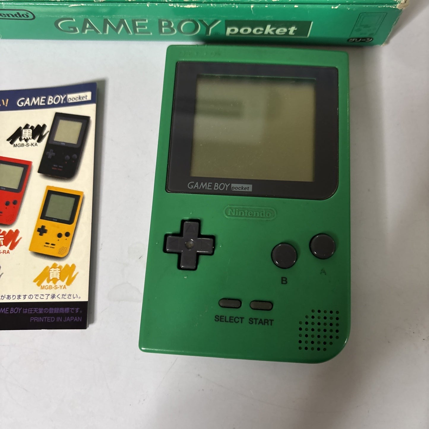 Nintendo Gameboy Pocket Green With Box MGB-001