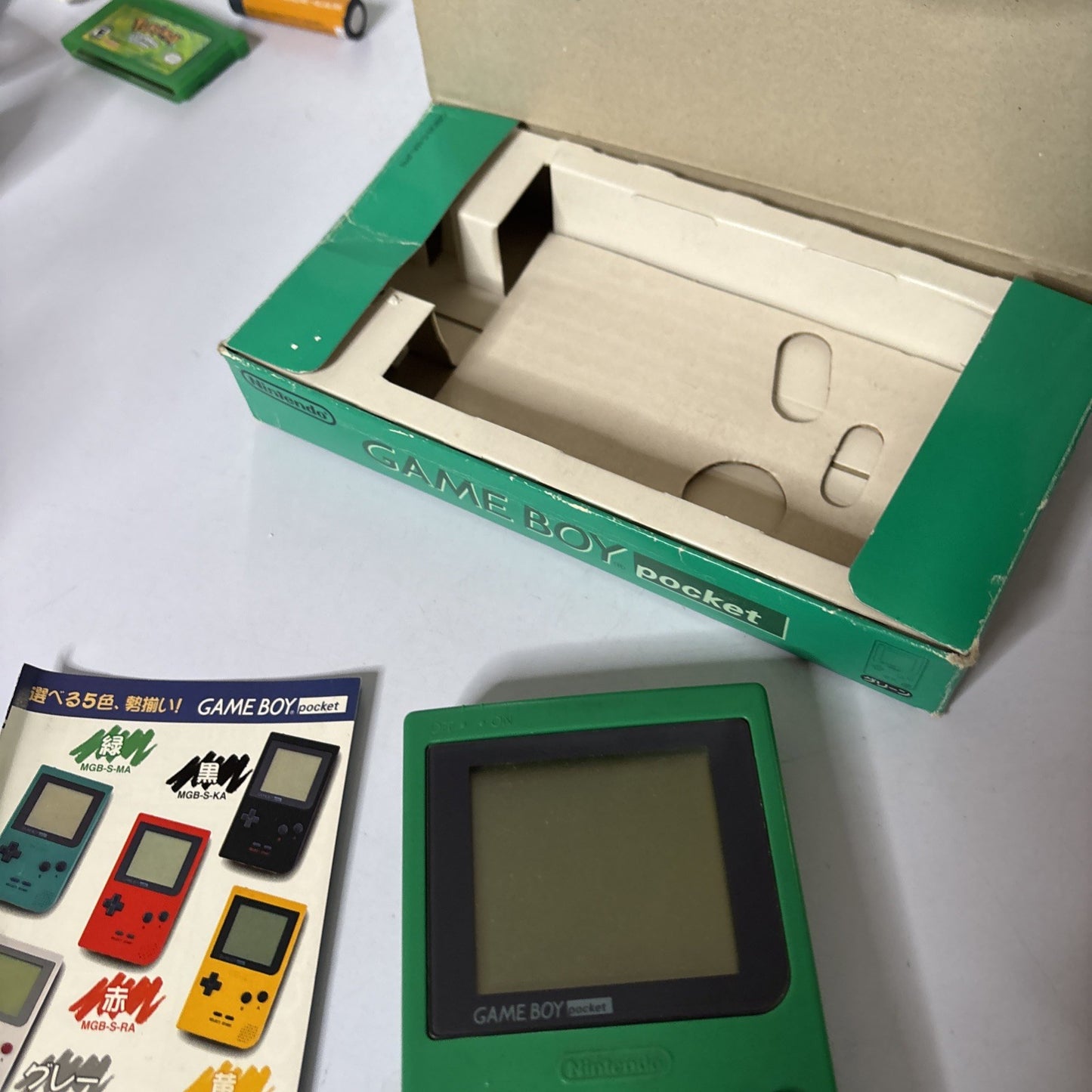 Nintendo Gameboy Pocket Green With Box MGB-001