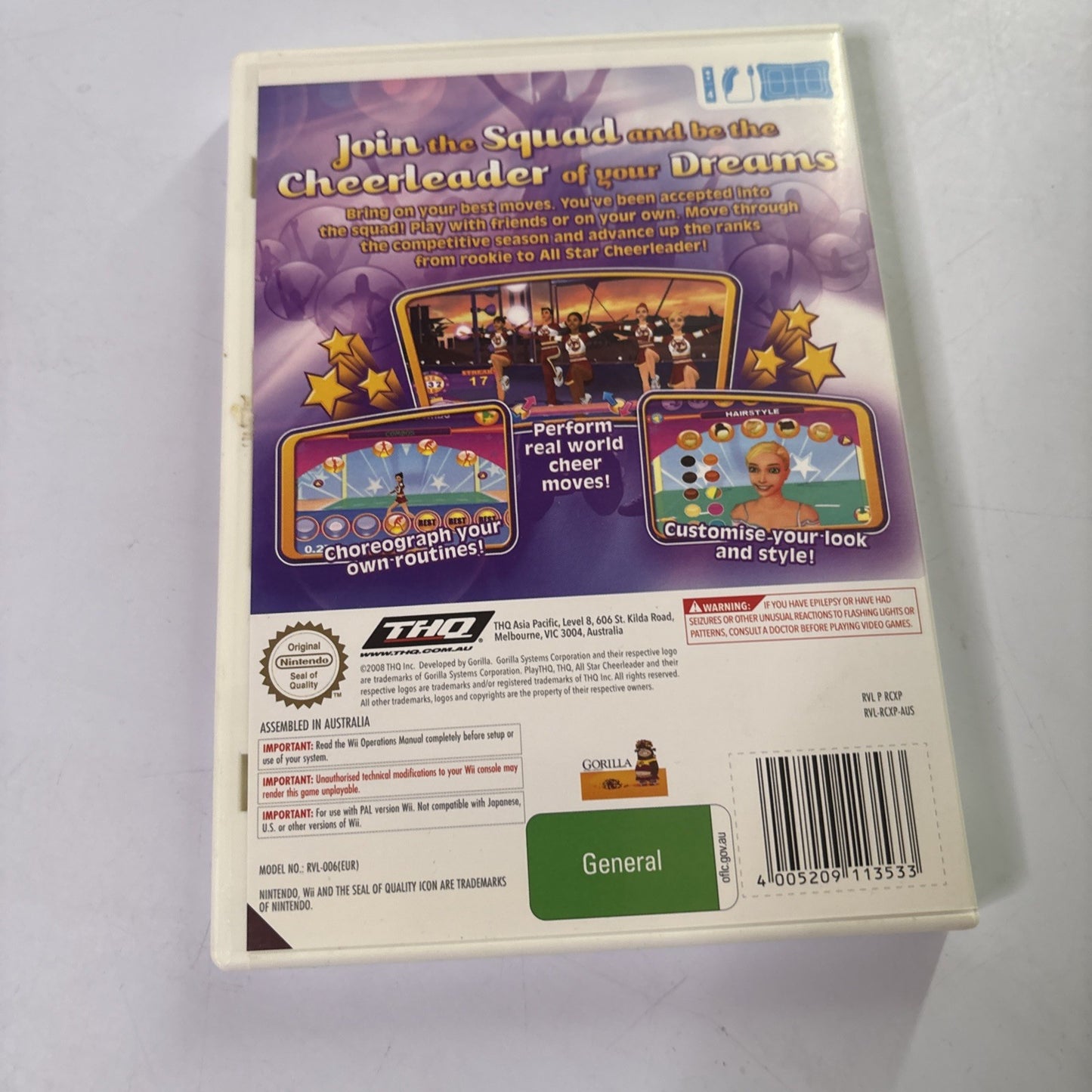 All Star Cheerleader Nintendo Wii PAL + Manual 2008
